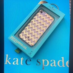 Kate Spade Yellow and Cream Chevron Phone Case